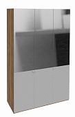 Шкаф комбинированный 3дв. Лео с зеркалом (Яблоня Беллуно/Сантьяго софт/Зеркало)