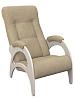 Кресло для отдыха Аура Модель 41 без лозы (Дуб шампань-эмаль/Ткань Бежевый Malta 03 A)