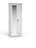Шкаф 2-х дверный с зеркалом Лацио П (Белое дерево)