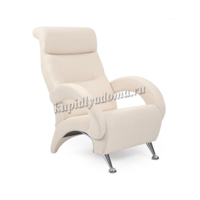 Кресло для отдыха Комфорт-К Модель 9 К (Хром/Ткань рогожка бежевая Malta 03 A)