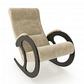 Кресло-качалка Блюз Модель 3 (Орех-эмаль/Ткань ваниль Verona Vanilla)