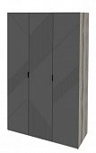 Шкаф комбинированный Манхэттен 3х дверный (Дуб гамильтон/Графит софт)