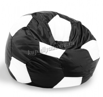 Кресло-мешок Мяч L (Черный/Белый)