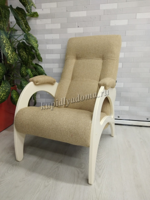 Кресло для отдыха Модель 41 без лозы (Дуб шампань/Ткань Светло-коричневый Malta 03 A)